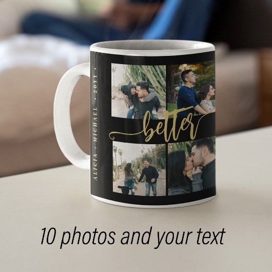 Benutzerdefiniertes 10-Foto sammelt Ihr Textskript Kaffeetasse