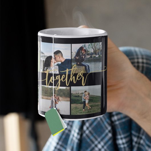 Benutzerdefiniertes 10-Foto sammelt Ihr Textskript Kaffeetasse