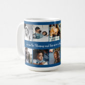 Benutzerdefiniertes 10 Foto sammelt Ihre Textfamil Kaffeetasse (Vorderseite Links)