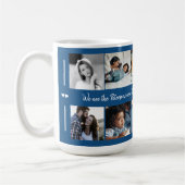 Benutzerdefiniertes 10 Foto sammelt Ihre Textfamil Kaffeetasse (Links)