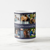 Benutzerdefiniertes 10 Foto sammelt Ihre Textfamil Kaffeetasse (Mittel)