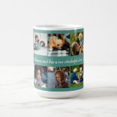 Benutzerdefiniertes 10 Foto sammelt Ihre Textfamil Kaffeetasse (Mittel)