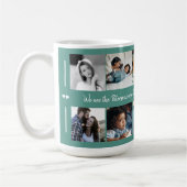 Benutzerdefiniertes 10 Foto sammelt Ihre Textfamil Kaffeetasse (Links)