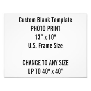 Benutzerdefiniertes 13" × 10" Foto Print (US Frame