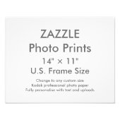 Benutzerdefiniertes 14" × 11" Foto Drucke US-Frame (Vorne)