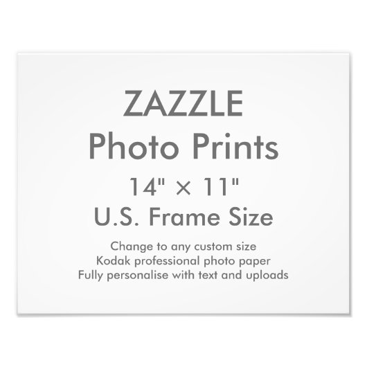 Benutzerdefiniertes 14" × 11" Foto Drucke US-Frame (Vorne)