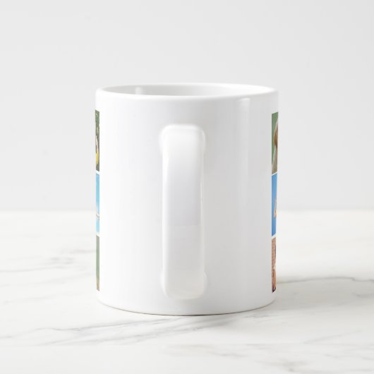 Benutzerdefiniertes 14-Fotomaterial mit 2 Textboxe Jumbo-Tasse (Rückseite)