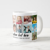 Benutzerdefiniertes 14-Fotomaterial mit 2 Textboxe Jumbo-Tasse (Vorderseite Rechts)
