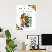 Benutzerdefiniertes 1 Foto 35. Hochzeitstag Willko Poster (Heimbüro)
