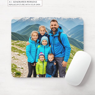 Benutzerdefiniertes 1 Foto Familie Mousepad