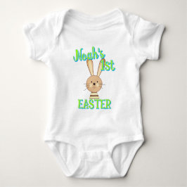 Benutzerdefiniertes 1. OSTERN Glückliches Häschen Baby Strampler
