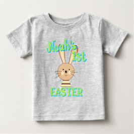 Benutzerdefiniertes 1. OSTERN Glückliches Häschen Baby T-shirt