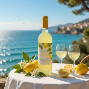 Benutzerdefiniertes 25. Jubiläums-Limoncello-Flasc Weinetikett