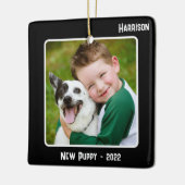 Benutzerdefiniertes 2-Foto-2-seitiges Black-Specia Keramikornament (Links)