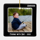 Benutzerdefiniertes 2-Foto-2-seitiges Black-Specia Keramikornament (Rückseite)