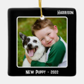 Benutzerdefiniertes 2-Foto-2-seitiges Black-Specia Keramikornament (Vorderseite)