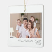 Benutzerdefiniertes 2-Foto-Foto für 2-seitige Fami Keramikornament (Links)