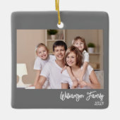 Benutzerdefiniertes 2-Foto-Foto für 2-seitige Fami Keramikornament (Vorderseite)