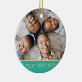 Benutzerdefiniertes 2-Foto-Foto für 2-seitige Prod Keramik Ornament (Rechts)