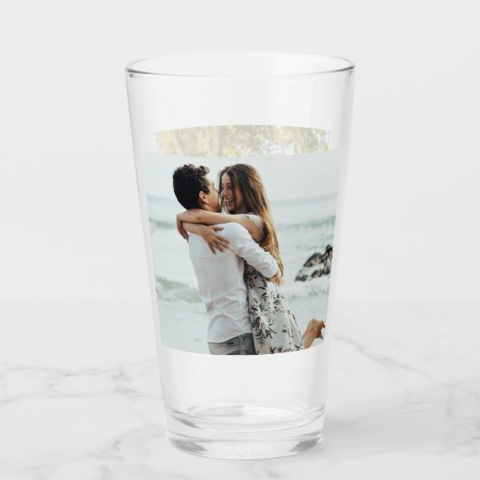 Benutzerdefiniertes 2 Foto Modern Keepake Glas (Vorderseite)
