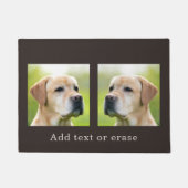 Benutzerdefiniertes 2 Foto Optionaler Text Persona Fußmatte (Vorderseite)