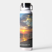 Benutzerdefiniertes 2 Foto Optionaler Text Persona Trinkflasche (Rückseite)