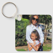 Benutzerdefiniertes 2-Foto-Quadrat Schlüsselanhänger (Vorderseite)