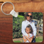 Benutzerdefiniertes 2-Foto-Quadrat Schlüsselanhänger (Vorderseite)