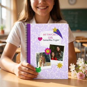 Benutzerdefiniertes 2-Fotos-Collage-Notizbuch mit  Notizblock