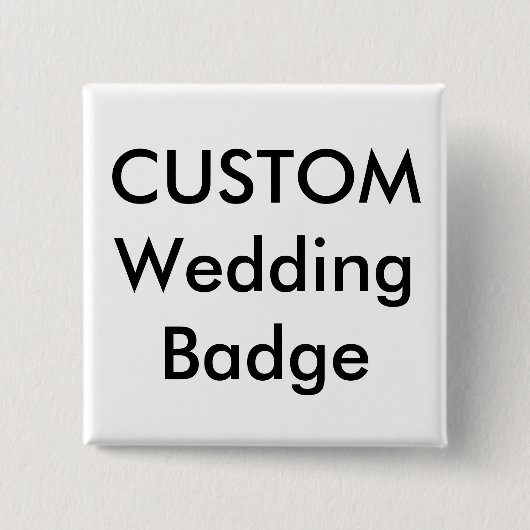 Benutzerdefiniertes 2" Square Abzeichen Button (Vorderseite)