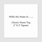Benutzerdefiniertes 2"X2" Namensschild Einfacher S (Vorderseite)