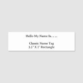 Benutzerdefiniertes 3,5X1 Namensschild Einfaches S (Vorderseite)