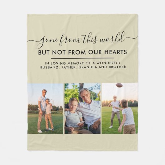 Benutzerdefiniertes 3-Foto-Gitter in der Geliebten Fleecedecke (Vorderseite)