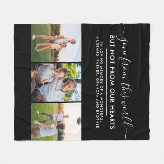 Benutzerdefiniertes 3-Foto-Raster in Love Memory B Fleecedecke (Vorderseite (Horizontal))