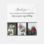 Benutzerdefiniertes 3-Foto-Raster in Love Memory W Fleecedecke (Vorderseite)