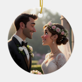 Benutzerdefiniertes 3D-Cartoon-Portrait aus Foto Keramik Ornament