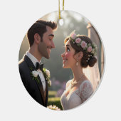 Benutzerdefiniertes 3D-Cartoon-Portrait aus Foto Keramik Ornament (Links)