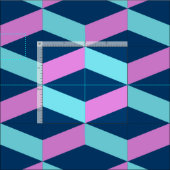 Benutzerdefiniertes 3D-quadratisches geometrisches Stoff (Kachel)