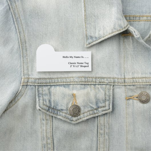 Benutzerdefiniertes 3X1,5 geformtes Namensschild i (Beispiel)