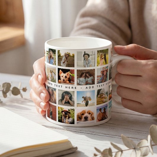 Benutzerdefiniertes 40 x Foto-Collage & Text-Gesch Kaffeetasse
