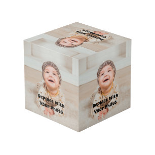 Benutzerdefiniertes 4" Baby-Foto-Andenken-Geschenk Würfel
