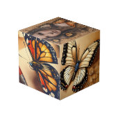 Benutzerdefiniertes 4" Foto Cube Würfel (Rückseite Schrägansicht)