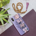 Benutzerdefiniertes 4-Foto-Handgeschriebenes Monog Case-Mate iPhone Hülle<br><div class="desc">Dieses romantische, coole und moderne Gehäuse ist perfekt für jeden, der seinen Liebsten mitbringen möchte. Es enthält vier individuell anpassbare Fotografien. Auf den Fotos sind schwarz umrissene verdrehte Rahmen für eine einzigartige und zeitgenössische Touch. Es zeigt auch einen Ort für einen Monogramm-Namen auf einem lila Hintergrund. Fühlen Sie sich frei,...</div>