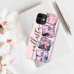 Benutzerdefiniertes 4-Foto-Handgeschriebenes Monog Case-Mate iPhone Hülle<br><div class="desc">Dieses romantische, coole und moderne Gehäuse ist perfekt für jeden, der seinen Liebsten mitbringen möchte. Es enthält vier individuell anpassbare Fotografien. Auf den Fotos sind schwarz umrissene verdrehte Rahmen für eine einzigartige und zeitgenössische Touch. Es zeigt auch einen Ort für einen Monogramm-Namen auf einem einfachen, rot-rosa Hintergrund. Fühlen Sie sich...</div>