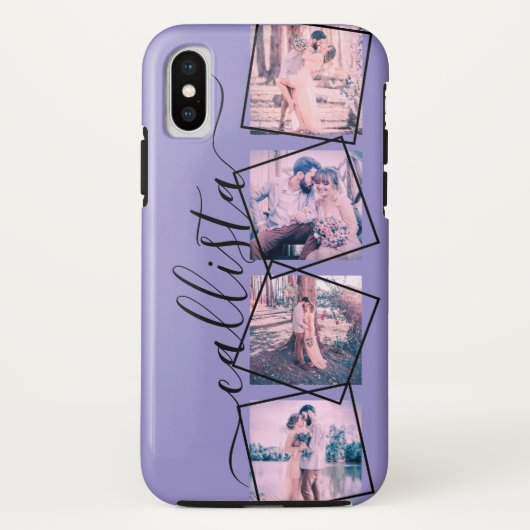 Benutzerdefiniertes 4-Foto-Handgeschriebenes Monog Case-Mate iPhone Hülle (Rückseite)