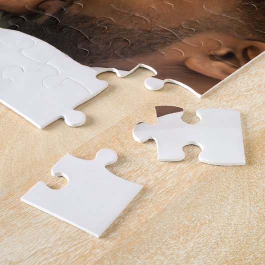 Benutzerdefiniertes 4-Fotolage-Monogramm | Olivenö Puzzle (Seite)