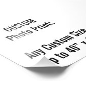 Benutzerdefiniertes 4" x 4" Foto Print (oder belie (Ecke)