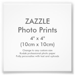Benutzerdefiniertes 4" x 4" Square Foto Druckvorla
