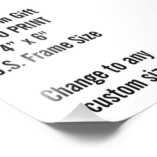 Benutzerdefiniertes 4 Zoll x 6 Zoll Foto Print (US (Ecke)