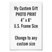 Benutzerdefiniertes 4 Zoll x 6 Zoll Foto Print (US (Vorne)